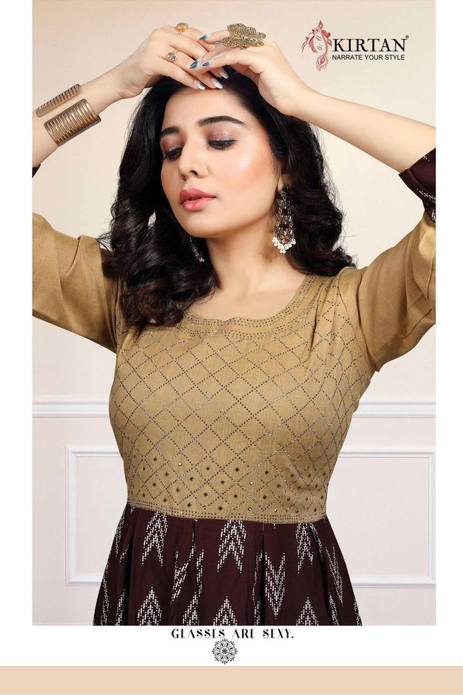 Kirtan Glamour 1 Regular Wear Rayon Designer Kurti Collection